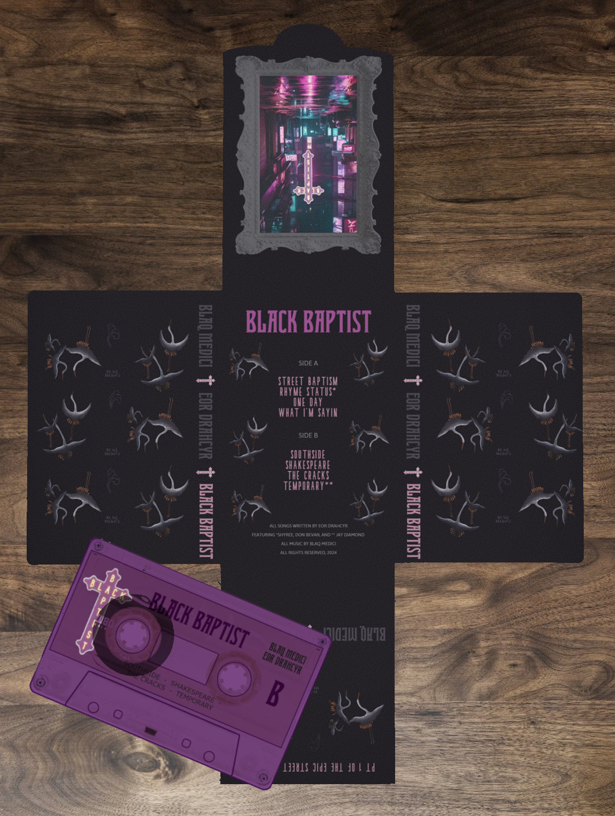 EOR DRAHCYR - BLACK BAPTIST (LIMITED EDITION CASSETTE & CRUCIFIX)