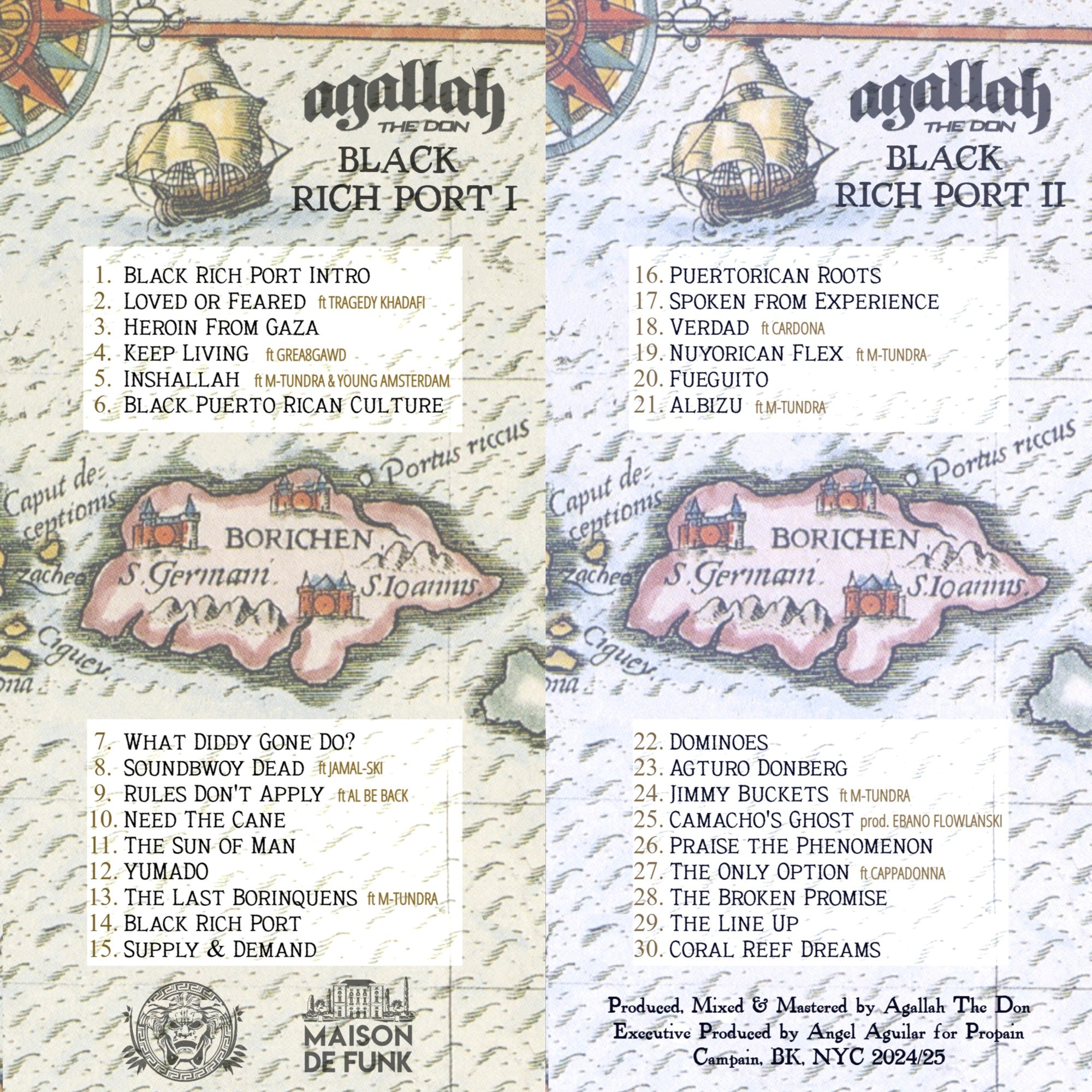 BLACK RICH PORT 1 & 2 (Deluxe Black Vinyl CD, Metal Case)