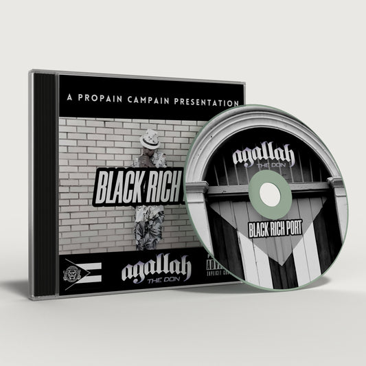 AGALLAH THE DON - BLACK RICH PORT (BLACK & WHITE CD)