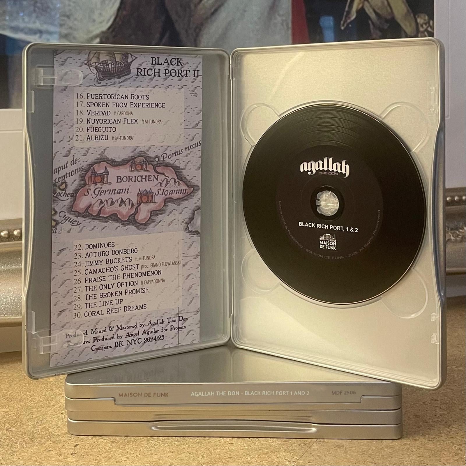 BLACK RICH PORT 1 & 2 (Deluxe Black Vinyl CD, Metal Case)