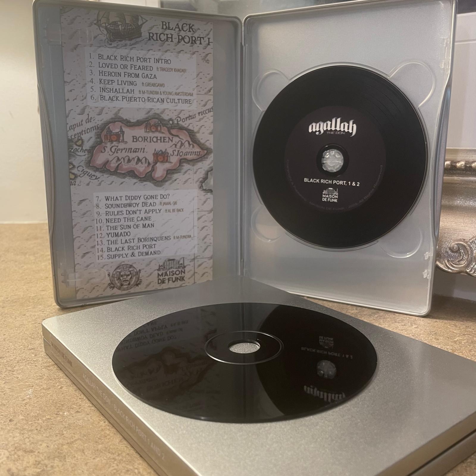 BLACK RICH PORT 1 & 2 (Deluxe Black Vinyl CD, Metal Case)