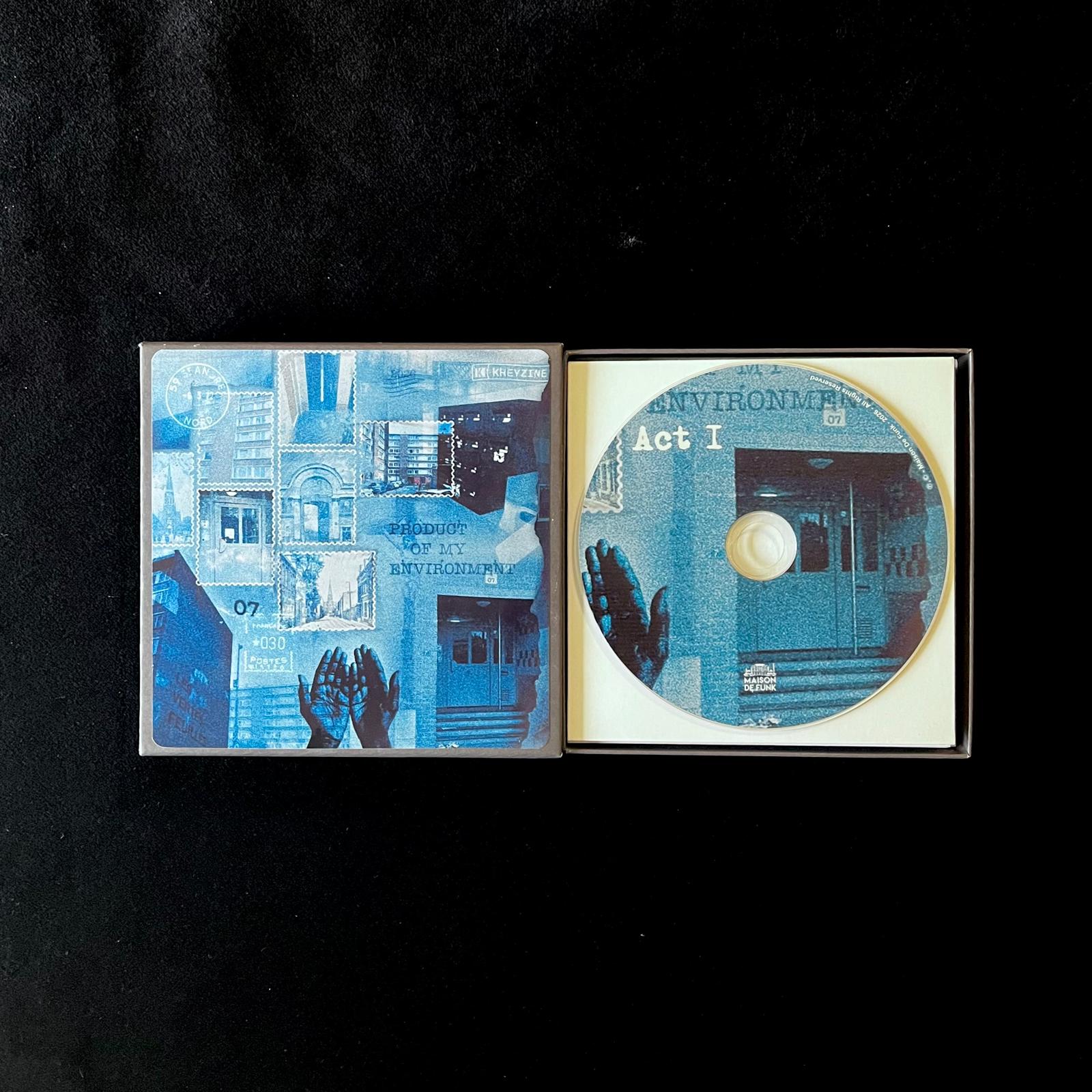 Close-up of sleeve and disc textures